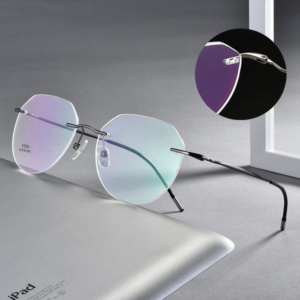 fashion sunglasses frames round glasses men rimless flexible optical frame prescription spectacle women eyewear alloy legs eye, Black
fashion sunglasses frames round glasses men rimless flexible optical frame prescription spectacle women eyewear alloy legs eye, Black