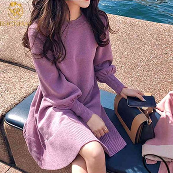 elegant autumn winter sweater dress women casual o neck lantern sleeve knitted mini a-line loose 210506, Black;gray
elegant autumn winter sweater dress women casual o neck lantern sleeve knitted mini a-line loose 210506, Black;gray