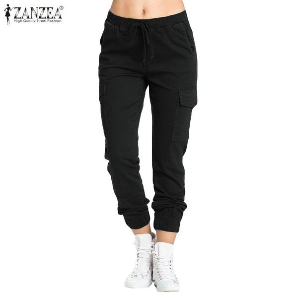 women's pants & capris 2021 fashion zanzea ladies drawstring elastic waist trousers female casual pantalones loose pockets streetwear 5, Black;white
women's pants & capris 2021 fashion zanzea ladies drawstring elastic waist trousers female casual pantalones loose pockets streetwear 5, Black;white
