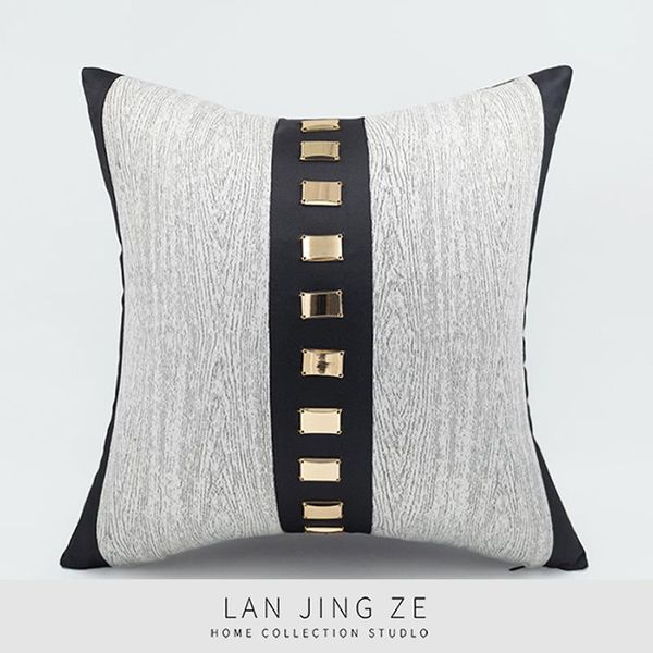 cushion/decorative pillow lan jingze white black patchwork cushion covers metal button decorative living room car sofa modern pillowcase 45c
cushion/decorative pillow lan jingze white black patchwork cushion covers metal button decorative living room car sofa modern pillowcase 45c