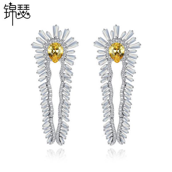 jewelry charm stud non chieftain earrings copper inlaid 3a zircon creative long women's and, Golden
jewelry charm stud non chieftain earrings copper inlaid 3a zircon creative long women's and, Golden