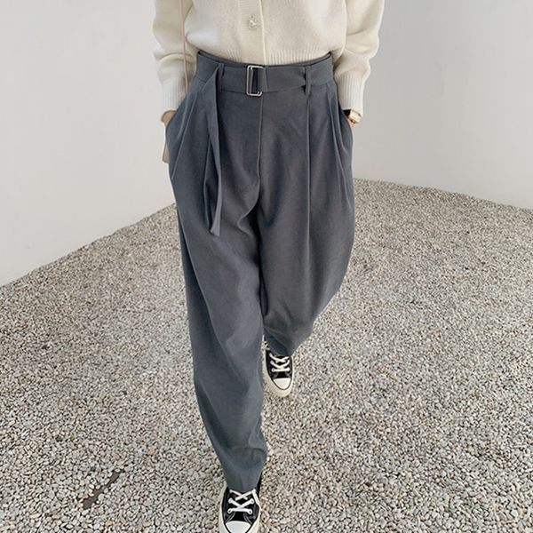 ol elegant minimalist high waist straight pants women spring autumn chic solid casual trousers with belt 210421, Black;white
ol elegant minimalist high waist straight pants women spring autumn chic solid casual trousers with belt 210421, Black;white