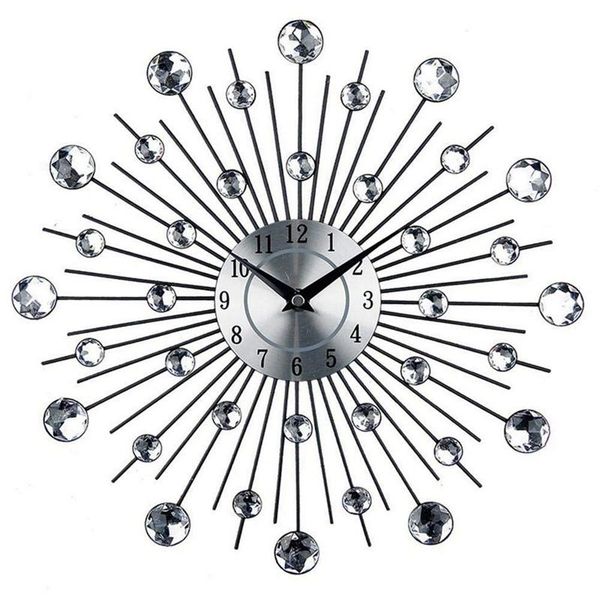 wall clocks vintage metal art crystal sunburst clock luxury diamond large morden design home decor
wall clocks vintage metal art crystal sunburst clock luxury diamond large morden design home decor