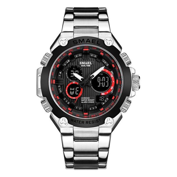 smael simaier outdoor sport electronics wrist watch man waterproof calendar steel bring quartz wristwatches, Slivery;brown
smael simaier outdoor sport electronics wrist watch man waterproof calendar steel bring quartz wristwatches, Slivery;brown