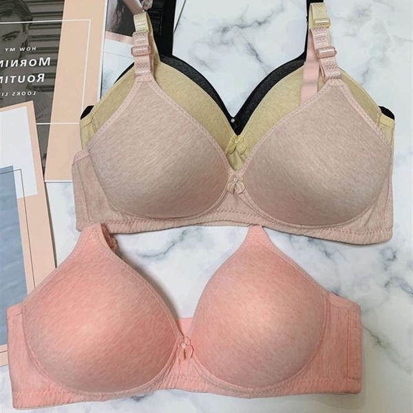 lingerie girl traditional without steel ring color comfortable adjustable underwear pure cotton smooth bra for women, Black;pink
lingerie girl traditional without steel ring color comfortable adjustable underwear pure cotton smooth bra for women, Black;pink