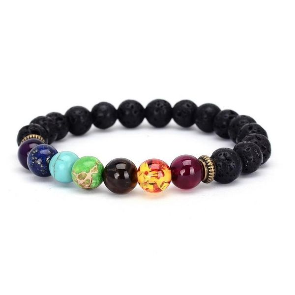 beaded, strands 7 aura chakra healing natural black lava rock bracelet balance bead men's and women's elastic yoga jewelry
beaded, strands 7 aura chakra healing natural black lava rock bracelet balance bead men's and women's elastic yoga jewelry