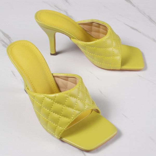 brand women open toe thin high heels slippers summer candy color pink yellow slides sandals big size shoes, Black
brand women open toe thin high heels slippers summer candy color pink yellow slides sandals big size shoes, Black