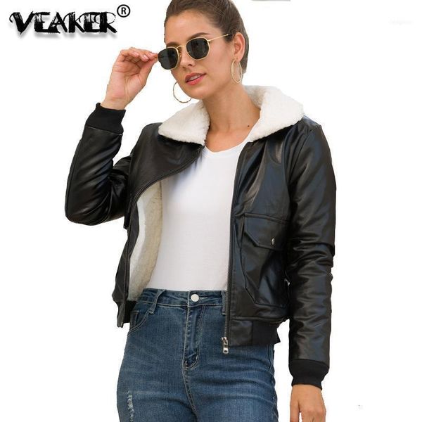 fashion women's autumn winter cashmere leather jacket lady lamb motorcycle pu thermal jackets overcoat1, Black;brown
fashion women's autumn winter cashmere leather jacket lady lamb motorcycle pu thermal jackets overcoat1, Black;brown