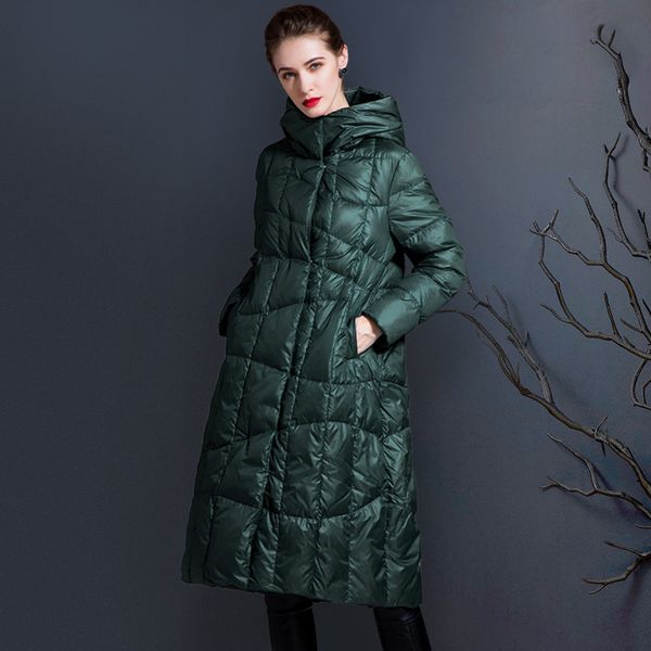down jacket hooded white duck 2021 women's middle and long style fashion high-end atmosphere loose thickened, Black
down jacket hooded white duck 2021 women's middle and long style fashion high-end atmosphere loose thickened, Black