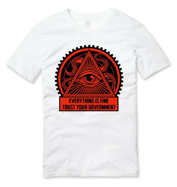 everything is fine *don't* trust your government all seeing eye t shirt white, White;black
everything is fine *don't* trust your government all seeing eye t shirt white, White;black