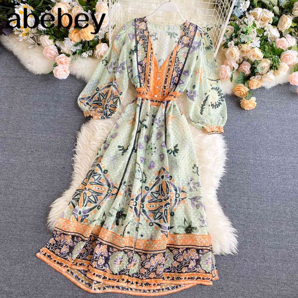 autumn women dress chiffon indie folk printed v-neck long sleeves swing a-line ladies casual trend flower 210512, Black;gray
autumn women dress chiffon indie folk printed v-neck long sleeves swing a-line ladies casual trend flower 210512, Black;gray