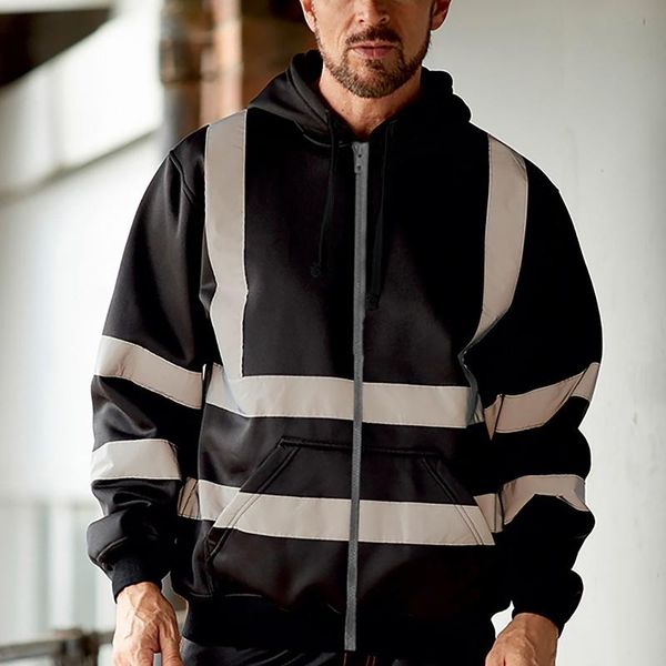 men's hoodies & sweatshirts 2021 road work high visibility pullover casual long sleeve hoody sweatshirt men jacket hooded blouses, Black
men's hoodies & sweatshirts 2021 road work high visibility pullover casual long sleeve hoody sweatshirt men jacket hooded blouses, Black