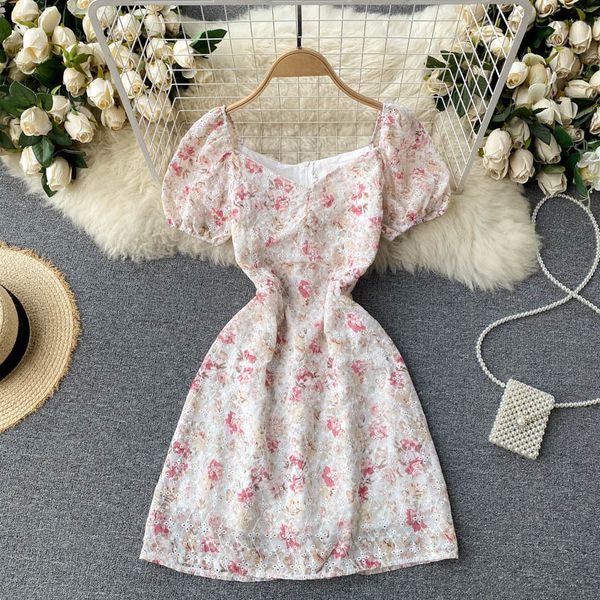 two piece dress french style sweet girls floral print mini women 2021 summer fashion v-neck short sleeve embroidery lace part, White
two piece dress french style sweet girls floral print mini women 2021 summer fashion v-neck short sleeve embroidery lace part, White