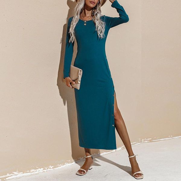 casual dresses autumn dress woman chic fashion solid long slit side sleeve slim elegant bodycon party female vestidos, Black;gray
casual dresses autumn dress woman chic fashion solid long slit side sleeve slim elegant bodycon party female vestidos, Black;gray