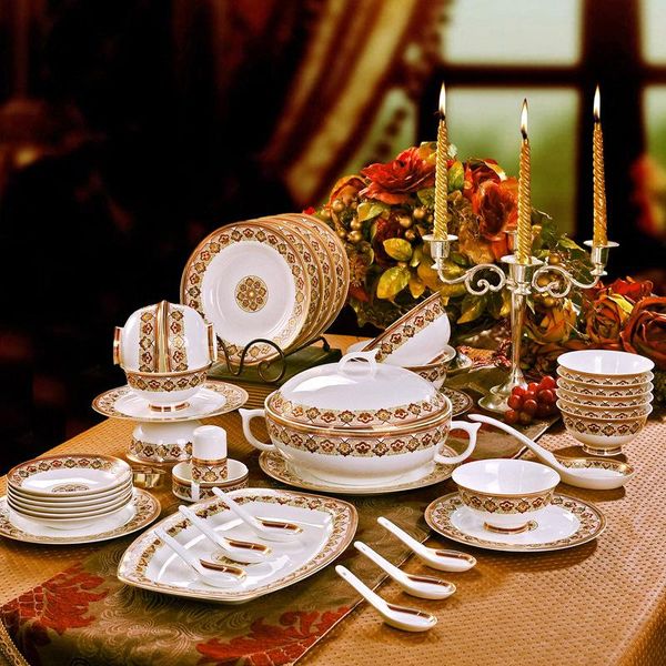 tableware set dishes jingdezhen high-grade bone porcelain european creative home gift & plates
tableware set dishes jingdezhen high-grade bone porcelain european creative home gift & plates