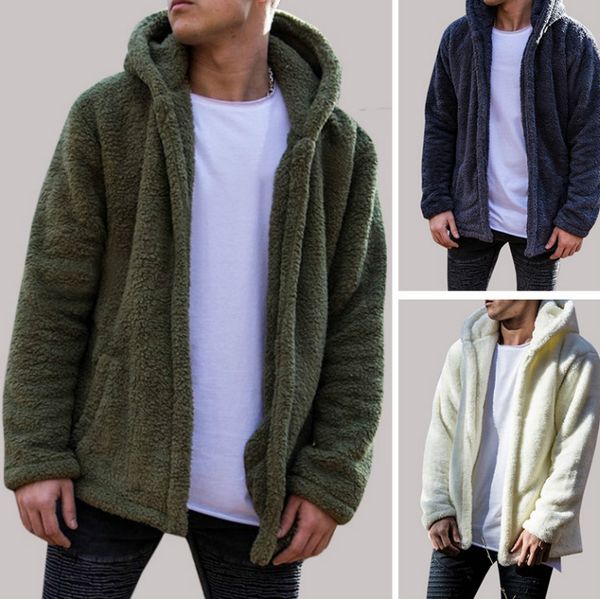 men's autumn/winter fleece fur casual solid color jacket plush coat warm jacket, Black
men's autumn/winter fleece fur casual solid color jacket plush coat warm jacket, Black