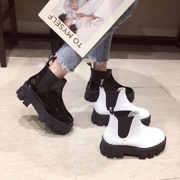 boots 2021 spring women boot autumn comfortable thick color matching wedge heel zh100200, Black 
boots 2021 spring women boot autumn comfortable thick color matching wedge heel zh100200, Black