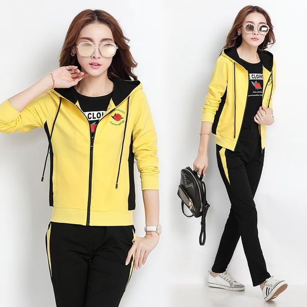 two piece dress spring autumn korean fashion style women's three pieces set sportswear embroidered female leisure tracksuit, White
two piece dress spring autumn korean fashion style women's three pieces set sportswear embroidered female leisure tracksuit, White