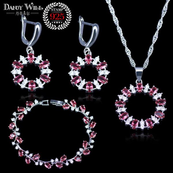 earrings & necklace romantic present rose red zirconia white cz jewelry sets for women earrings/pendant/necklace/bracelet, Silver
earrings & necklace romantic present rose red zirconia white cz jewelry sets for women earrings/pendant/necklace/bracelet, Silver