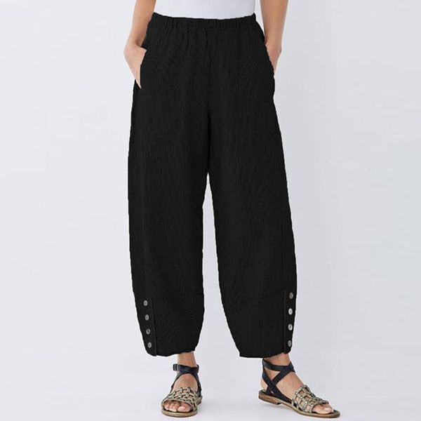 women's pants & capris cotton linen elastic waist vintage trousers lady loose casual plus size summer straight homewear, Black;white
women's pants & capris cotton linen elastic waist vintage trousers lady loose casual plus size summer straight homewear, Black;white