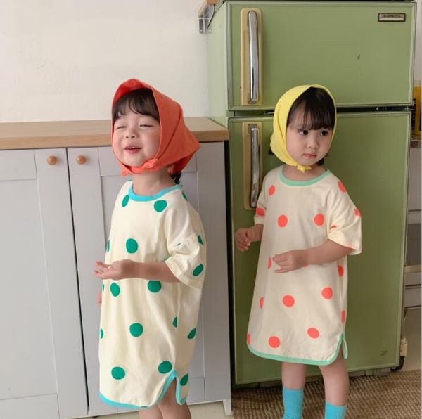 style girls dots dress fashion summer cotton dresses 2-7 years cy936 girl's, Red;yellow
style girls dots dress fashion summer cotton dresses 2-7 years cy936 girl's, Red;yellow