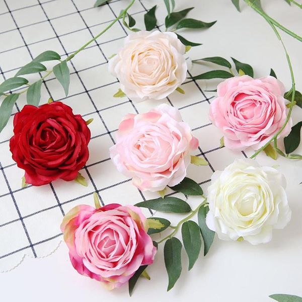 9cm arrival fake rose flower head artificial bride bouquet for wedding party decoration decorative flowers & wreaths 
9cm arrival fake rose flower head artificial bride bouquet for wedding party decoration decorative flowers & wreaths