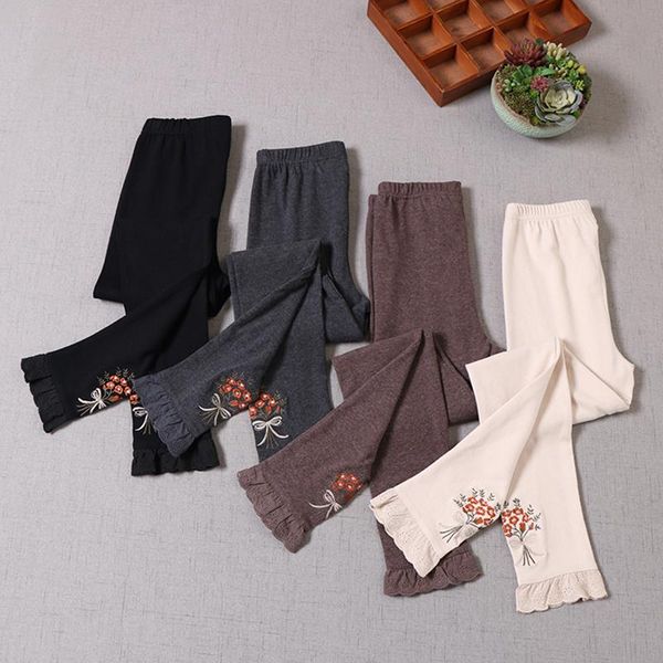 women's leggings autumn and winter casual sweet flowers embroidery women cotton linen female vestido mori girl k044, Black
women's leggings autumn and winter casual sweet flowers embroidery women cotton linen female vestido mori girl k044, Black