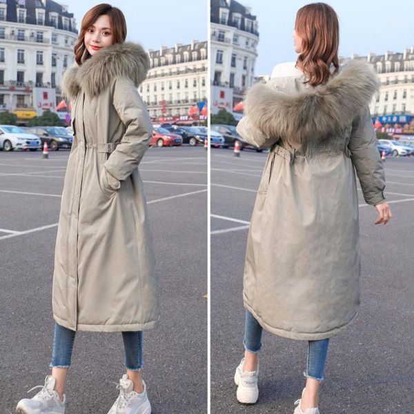 women's down & parkas in long section tooling cotton padded women 2021 slim hooded fur collar jacketover the knee thick warm outerwear1, Black
women's down & parkas in long section tooling cotton padded women 2021 slim hooded fur collar jacketover the knee thick warm outerwear1, Black