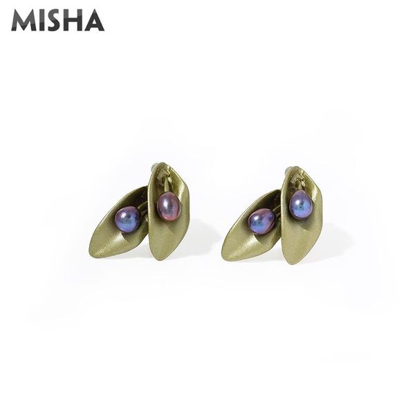 stud misha romantic earring for women natural pearl handmade fashion earrings irregular flower design, Golden;silver
stud misha romantic earring for women natural pearl handmade fashion earrings irregular flower design, Golden;silver