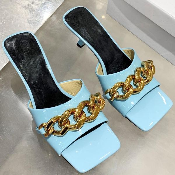 slippers gold chain woman shoes luxury square toe flat women leather designer ladies street beach sandals slides, Black
slippers gold chain woman shoes luxury square toe flat women leather designer ladies street beach sandals slides, Black