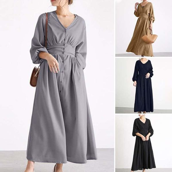 dresses for women ladies high waist vestidos casual puff sleeve robe femme autumn solid sundres plus size 5xl zanzea dress, Black;gray
dresses for women ladies high waist vestidos casual puff sleeve robe femme autumn solid sundres plus size 5xl zanzea dress, Black;gray