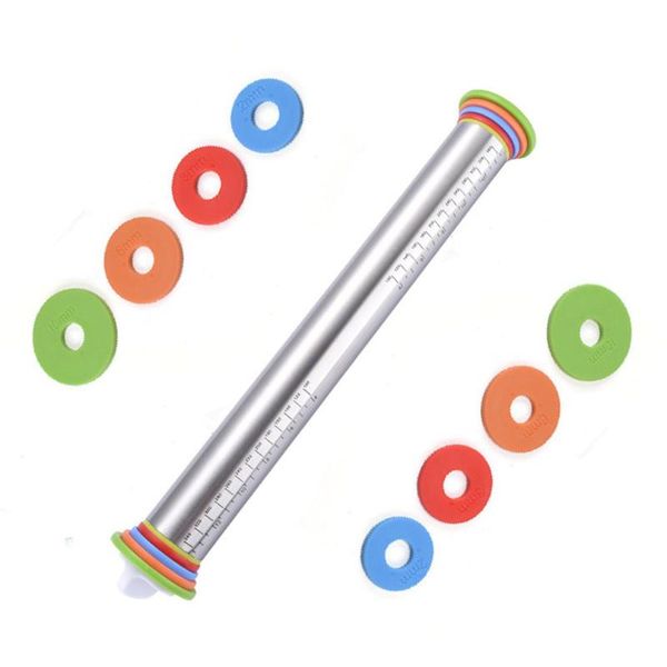 rolling pins & pastry boards 17inch stainless steel adjustable pin with dough mat roller 4 removable thickness rings
rolling pins & pastry boards 17inch stainless steel adjustable pin with dough mat roller 4 removable thickness rings