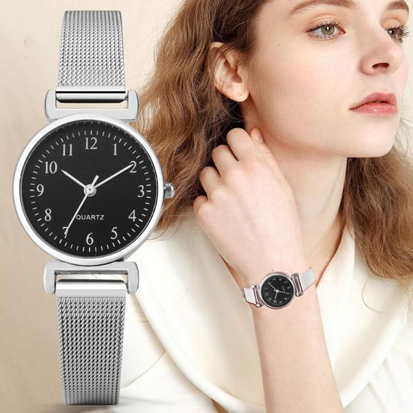 wristwatches fashion luxury silver stainless steel watch for women digital/roman dial mesh band wristwatch 2021 gifts, Slivery;brown
wristwatches fashion luxury silver stainless steel watch for women digital/roman dial mesh band wristwatch 2021 gifts, Slivery;brown