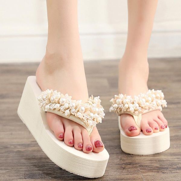 slippers women's 2021 fashion summer bohemian style shoes ladies flower wedges slipper flip flops slides girls beach, Black
slippers women's 2021 fashion summer bohemian style shoes ladies flower wedges slipper flip flops slides girls beach, Black