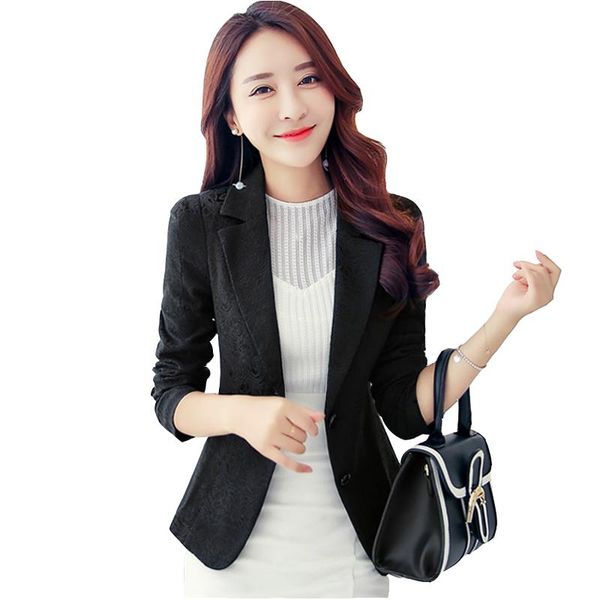 autumn women's long-sleeved small suit female jacket two buckle jacquard korean slim short suits & blazers, White;black
autumn women's long-sleeved small suit female jacket two buckle jacquard korean slim short suits & blazers, White;black