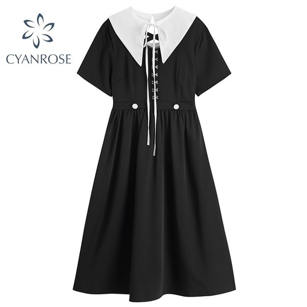 black french fairy dress summer women lolita girl style lace up v-neck vintage casual party pleated long vestidos 210515, Black;gray
black french fairy dress summer women lolita girl style lace up v-neck vintage casual party pleated long vestidos 210515, Black;gray