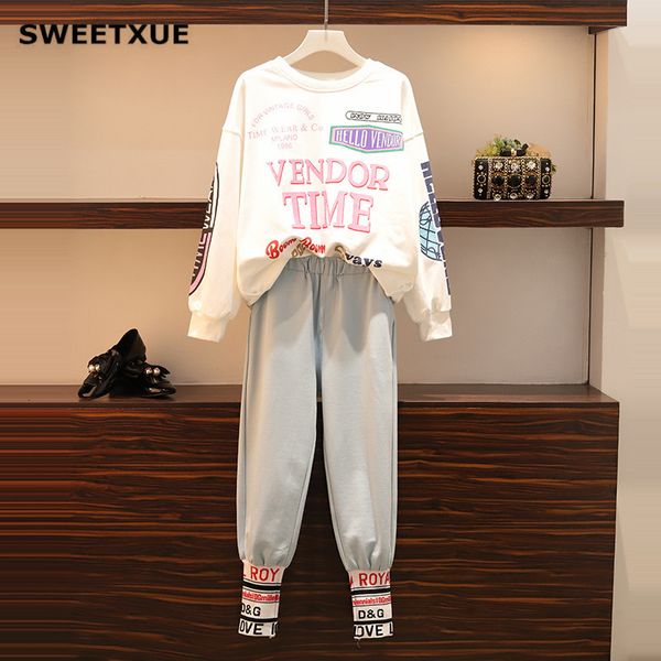 women's two piece pants sweetxue fall winter woolen sweater set 2 sets women o-neck pullovers + chic pencil ladies casual tracksuits 45, White
women's two piece pants sweetxue fall winter woolen sweater set 2 sets women o-neck pullovers + chic pencil ladies casual tracksuits 45, White