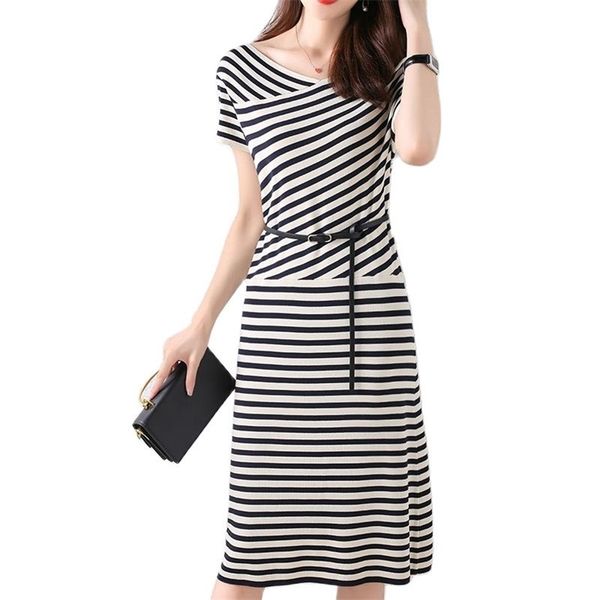 temperament knitted dress cross v-neck striped waist thin stitch spring and summer fashion women's clothing 210520, Black;gray
temperament knitted dress cross v-neck striped waist thin stitch spring and summer fashion women's clothing 210520, Black;gray