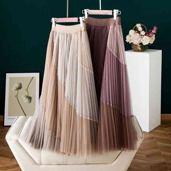 high-waist pleated mesh skirt women spring summer korean style design irregular large-length mid-length a-line skirt, Black
high-waist pleated mesh skirt women spring summer korean style design irregular large-length mid-length a-line skirt, Black