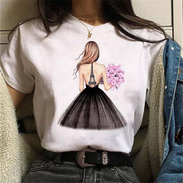 harajuku pretty lady flowers printed men casual white short sleeve fashion streetwear, White;black
harajuku pretty lady flowers printed men casual white short sleeve fashion streetwear, White;black
