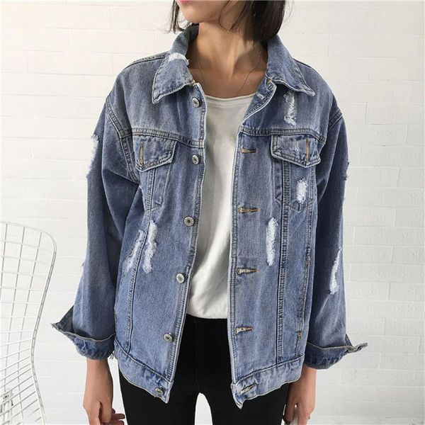 women's jackets denim jacket retro loose bf style motorcycle punk ripped wild coat casual oversize streetwear moletom feminino inverno, Black;brown
women's jackets denim jacket retro loose bf style motorcycle punk ripped wild coat casual oversize streetwear moletom feminino inverno, Black;brown