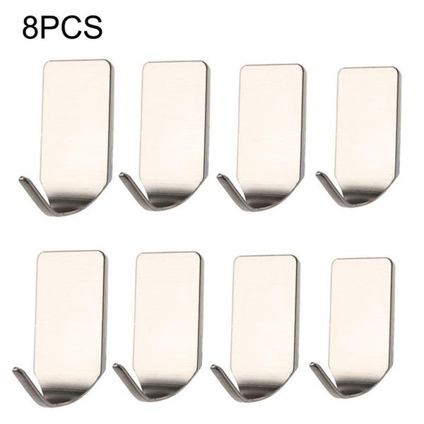 8pcs/set adhesive stainless steel towel hooks family robe hanging hats bag key wall hanger & rails
8pcs/set adhesive stainless steel towel hooks family robe hanging hats bag key wall hanger & rails