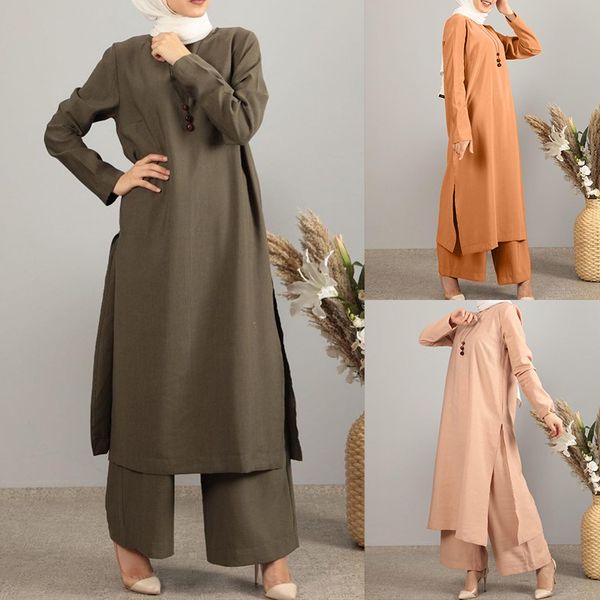 eid muslim women two piece sets abaya turkey split dress pant caftan moroccan kaftan islamic clothing abayas musulman ensembles, Red
eid muslim women two piece sets abaya turkey split dress pant caftan moroccan kaftan islamic clothing abayas musulman ensembles, Red