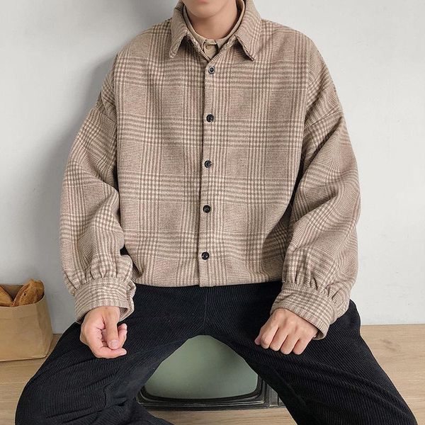 men's casual shirts 2021 autumn and winter korean version of the lazy loose european american long-sleeved 2 color thick shirt, White;black
men's casual shirts 2021 autumn and winter korean version of the lazy loose european american long-sleeved 2 color thick shirt, White;black