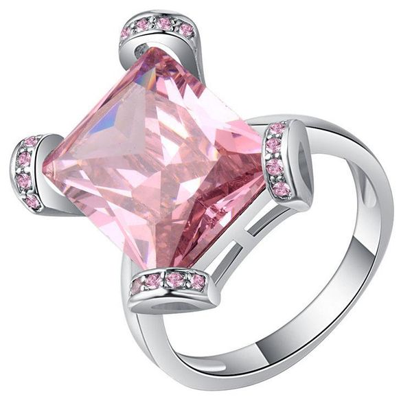 wedding rings luxury princess cut pink crystal engagement ring birthstone gems anniversary fashion silver color jewelry gifts, Slivery;golden
wedding rings luxury princess cut pink crystal engagement ring birthstone gems anniversary fashion silver color jewelry gifts, Slivery;golden