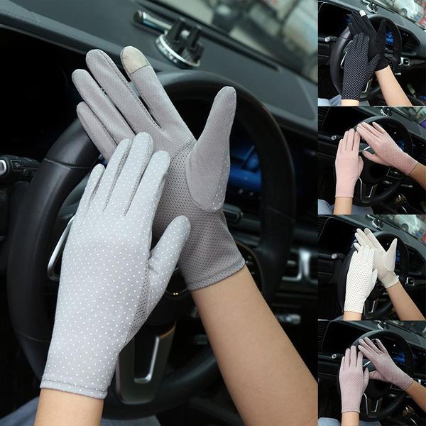 five fingers gloves anti-uv polka dot thin mesh breathable female touch screen driving summer sunscreen sun protection, Blue;gray
five fingers gloves anti-uv polka dot thin mesh breathable female touch screen driving summer sunscreen sun protection, Blue;gray