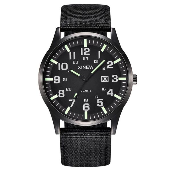 wristwatches simple style black watches men boy round dial nylon strap band military led luminous date quartz wrist watch relogio masculino, Slivery;brown
wristwatches simple style black watches men boy round dial nylon strap band military led luminous date quartz wrist watch relogio masculino, Slivery;brown