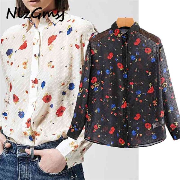 women fashion floral print loose blouses vintage long sleeve see through female shirts blusas chic 210628, White
women fashion floral print loose blouses vintage long sleeve see through female shirts blusas chic 210628, White