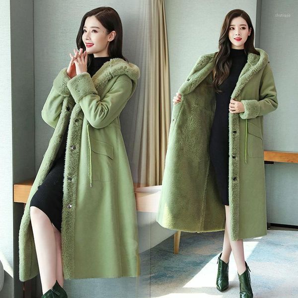 women's wool & blends winter women faux fur coat luxury loose long hooded outerwear thick warm plus size female jacket y93, Black
women's wool & blends winter women faux fur coat luxury loose long hooded outerwear thick warm plus size female jacket y93, Black