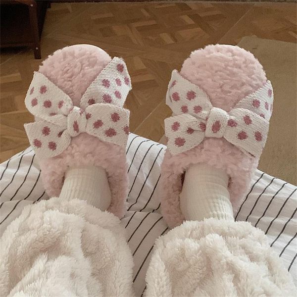 slippers cotton women's flat bottomed bowknot plush winter home lovely girl heart warm and anti-skid month shoes, Black
slippers cotton women's flat bottomed bowknot plush winter home lovely girl heart warm and anti-skid month shoes, Black